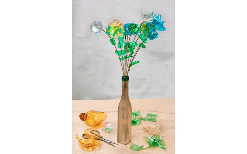 Plastic bottles can add charm to your home when repurposed into creative decor