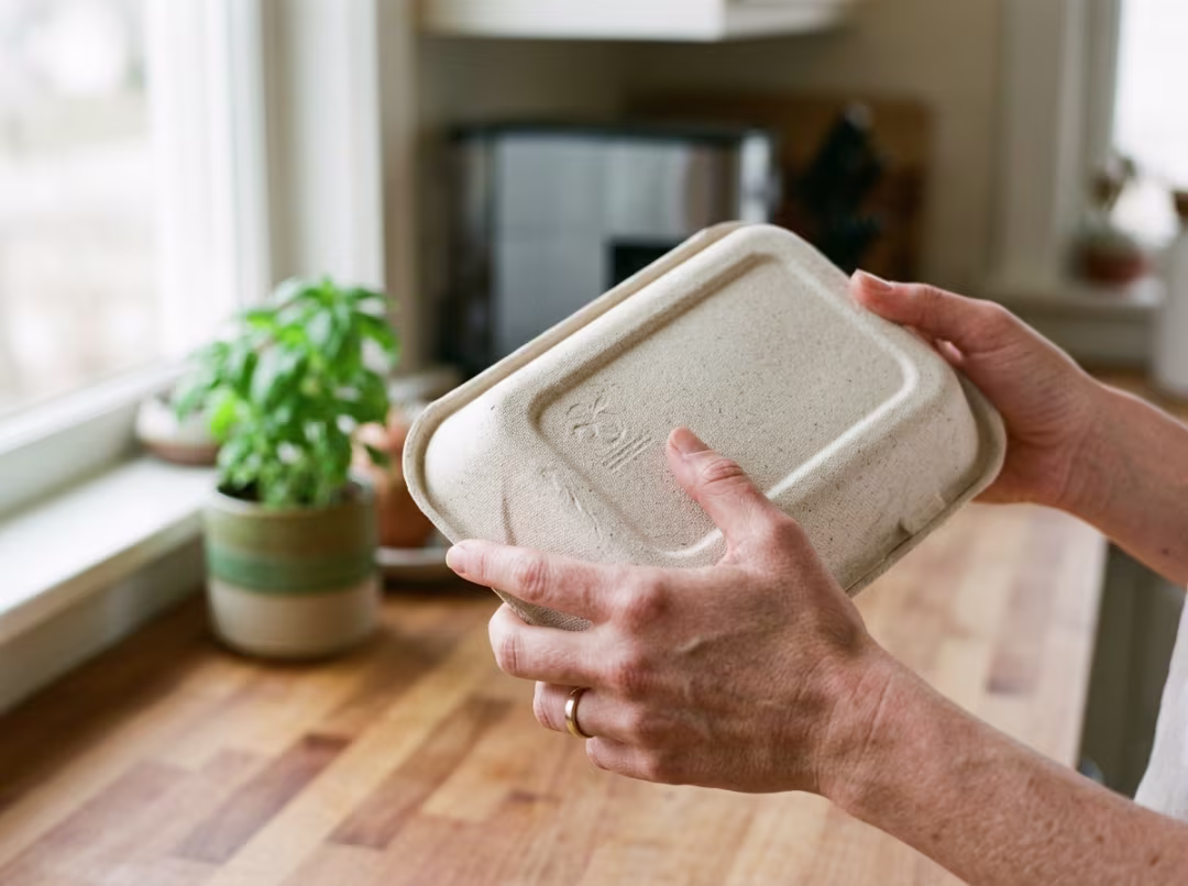 Checking a compostable packaging container for a certification mark Checking a compostable packaging container for a certification mark
