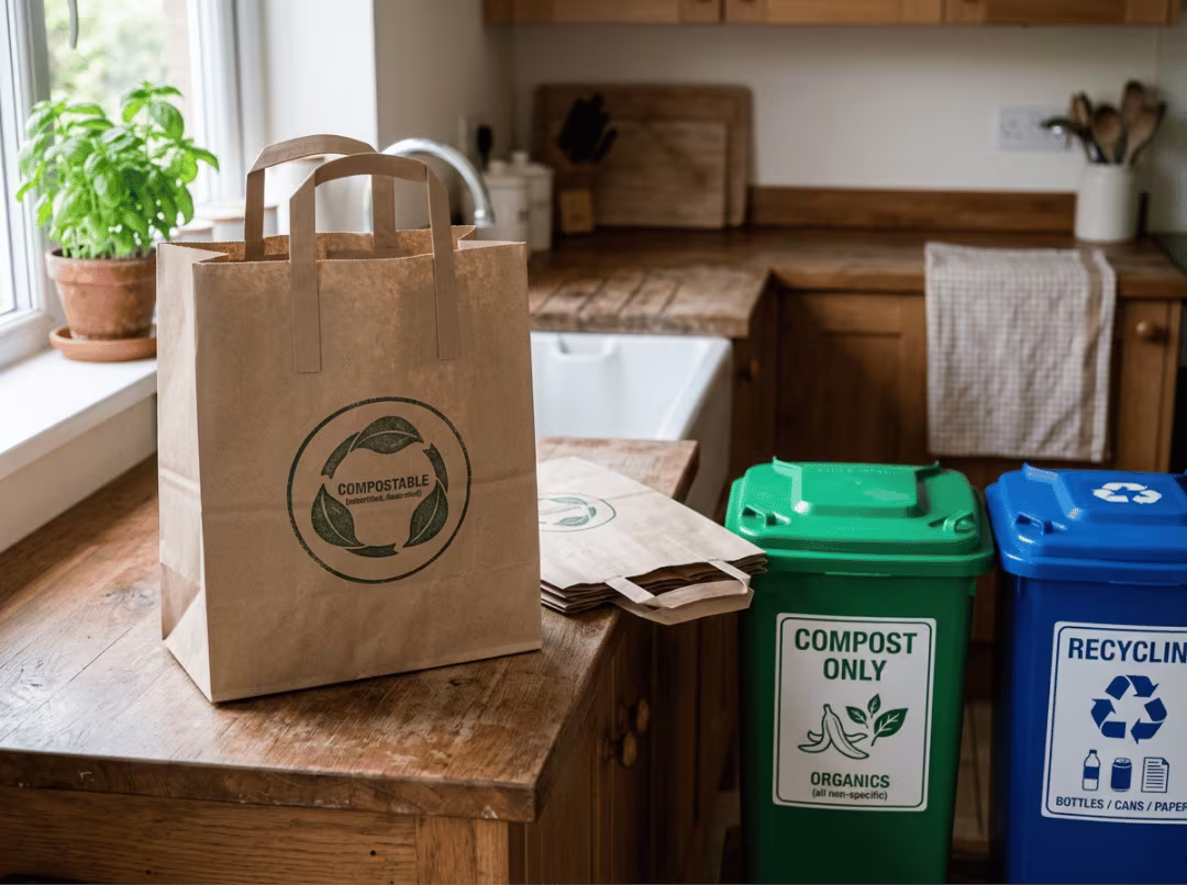 Compostable bags and waste sorting Compostable bags and waste sorting