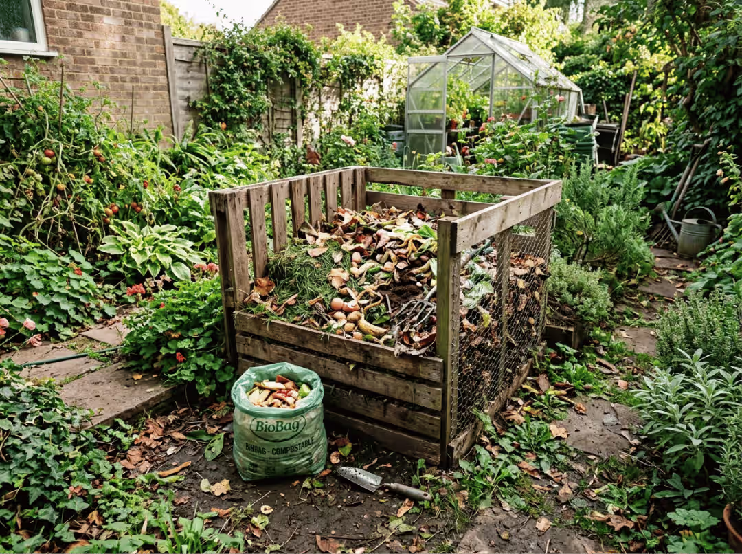 Home composting setup Home composting setup